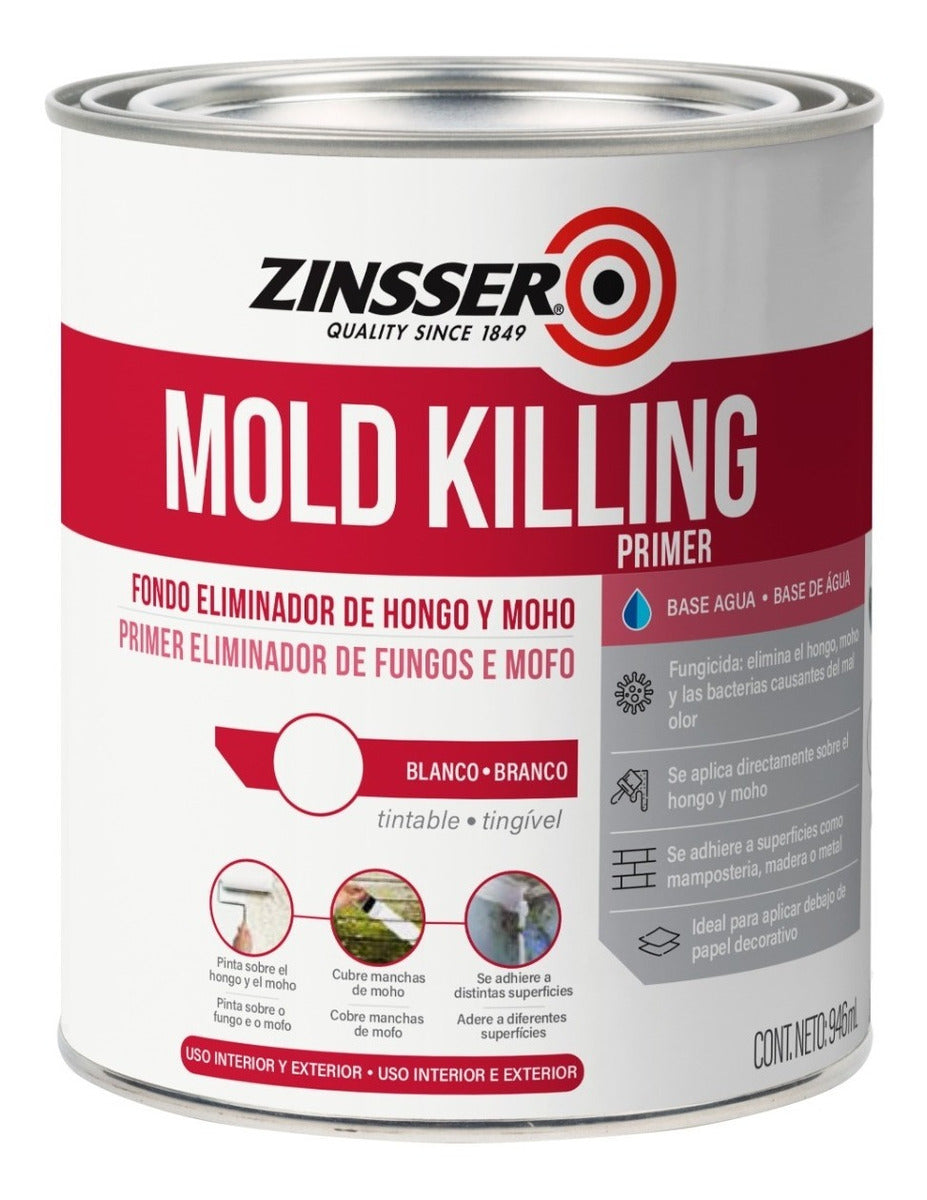 Zinsser Mold Killing Primer - Fondo Eliminador de Hongo y Mo