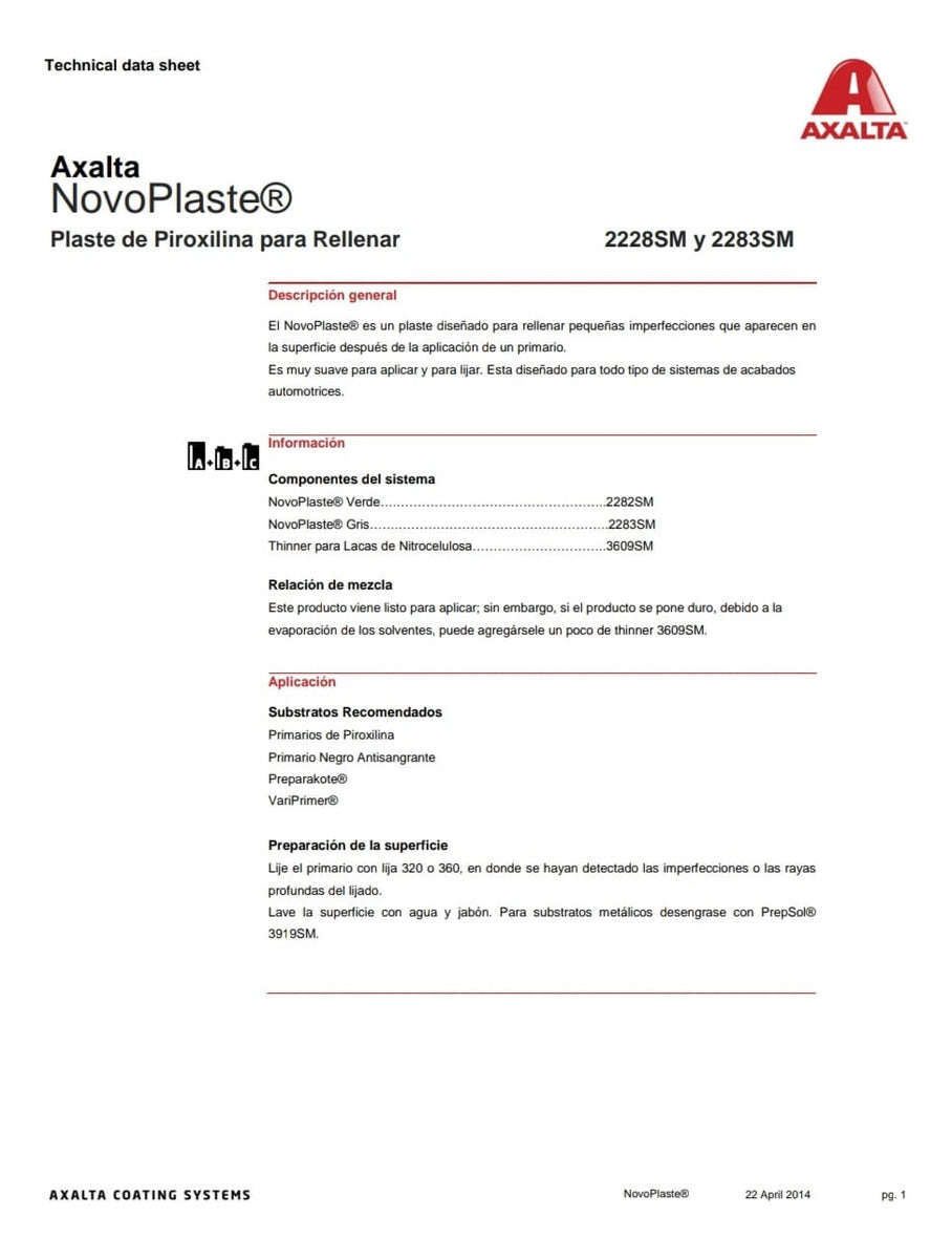 Novo Plaste Piroxilina (4 L) - Axalta