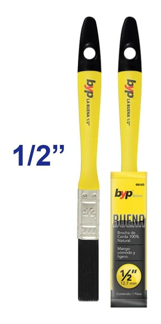 Brocha La Buena 1/2 Pulgada  -  Byp (cerda Natural) 1 Pza