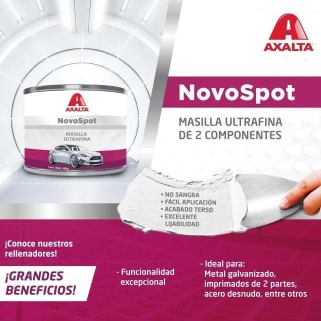 Kit Rellenador Plaste Novospot Axalta/ Masilla + Catalizador