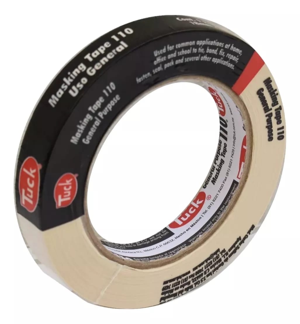 Cinta Masking Tape 12mm- Tuck 110 (50 M) - Uso General