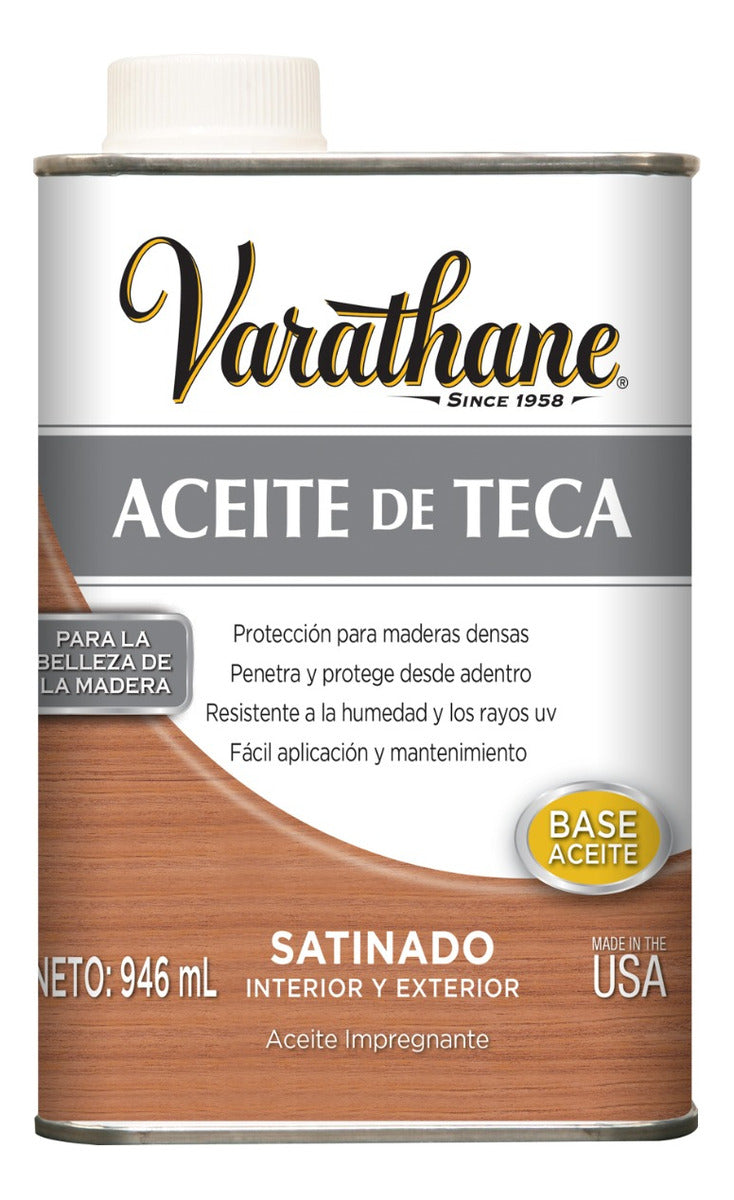 Aceite De Teca / Teka Para Madera Varathane Teak Oil. 946 Ml