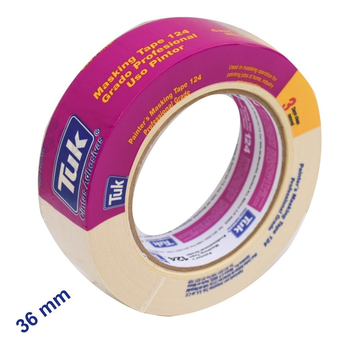 Pack 5 Cintas Masking Tape (surtidas) - Tuk 124 Profesional