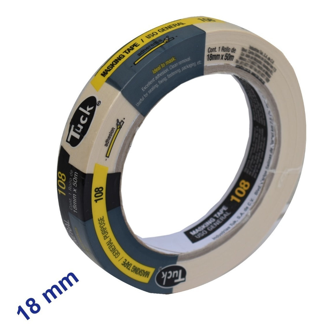 Pack 5 Cintas Masking Tape (surtidas) - Tuck 108 Uso General