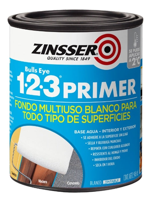 Primer 1.2.3 -zinsser (fondo Multiuso Base Agua) Lata 946 Ml