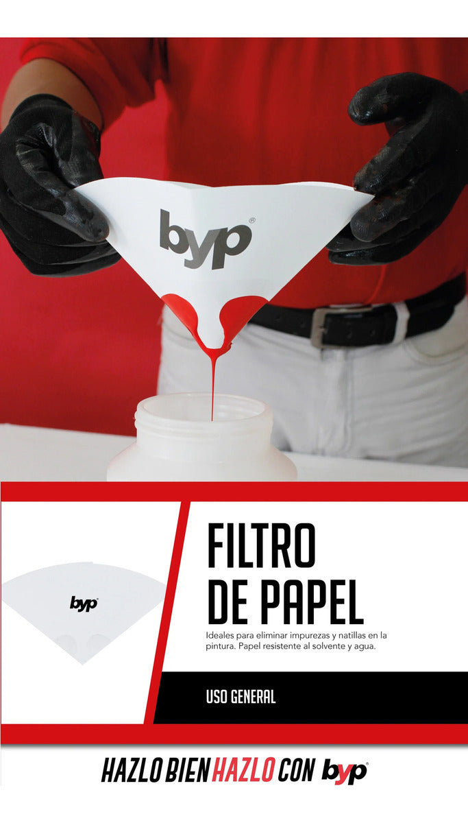 Filtro De Papel Para Pintura 50 Piezas - Byp