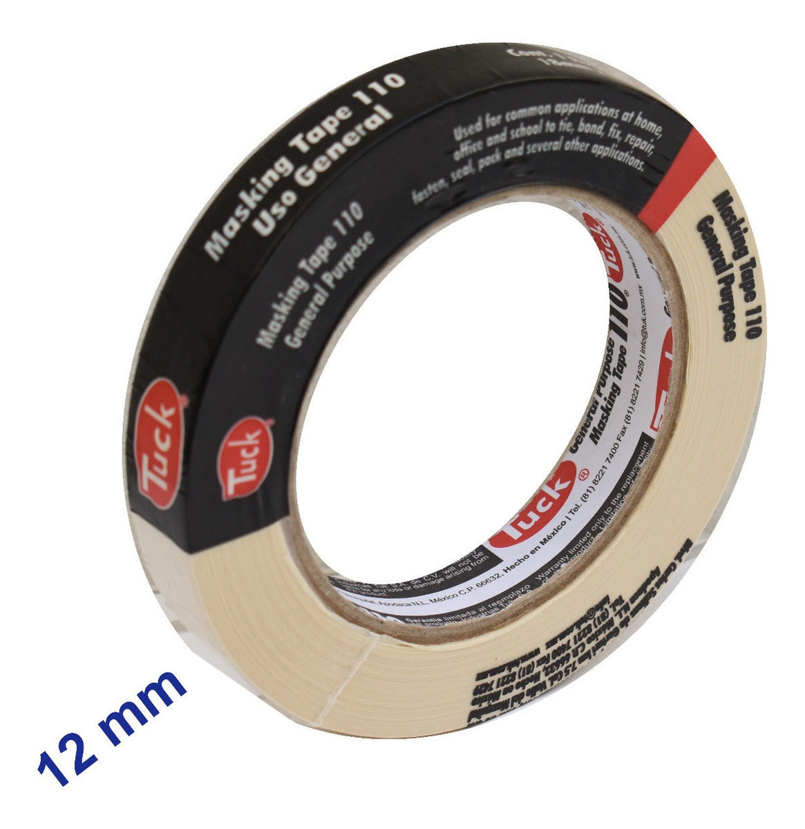 Cinta Masking Tape 12mm- Tuck 110 (50 M) - Uso General