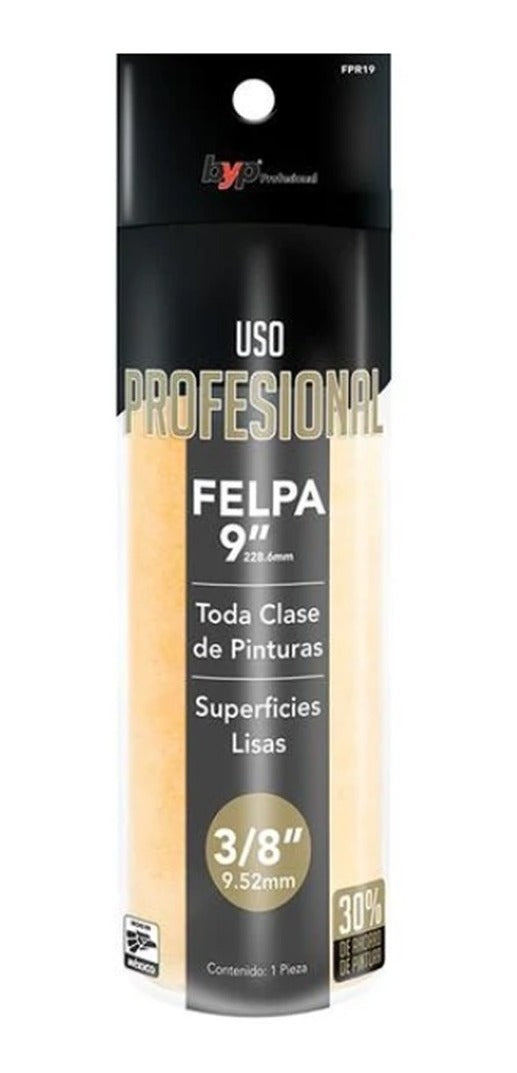 Felpa Superficies Lisas (repuesto Rodillo 9'' X 3/8'') -byp