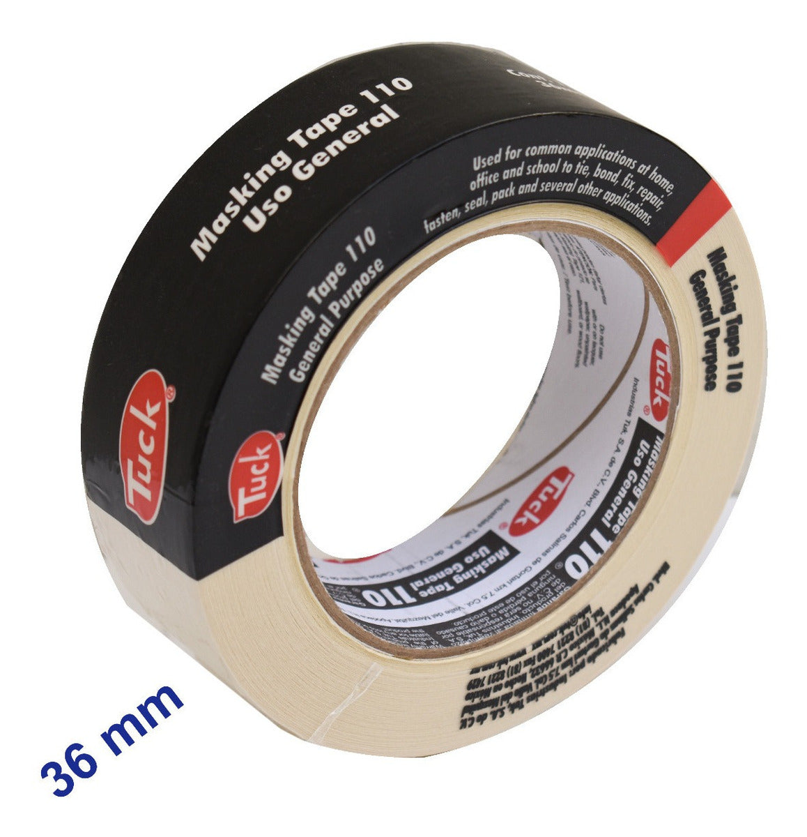 Cinta Masking Tape 36mm- Tuck 110 (50 M) Uso General