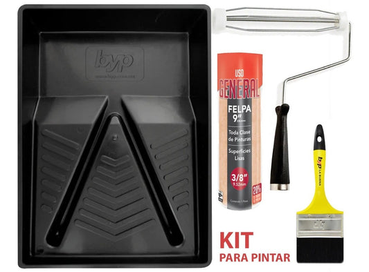 Kit De Accesorios Para Pintar (charola, Brocha, Rodillo) Byp