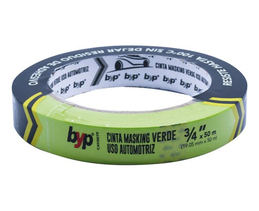 Cinta Masking Verde Para Uso Automotriz 3/4'' (byp)