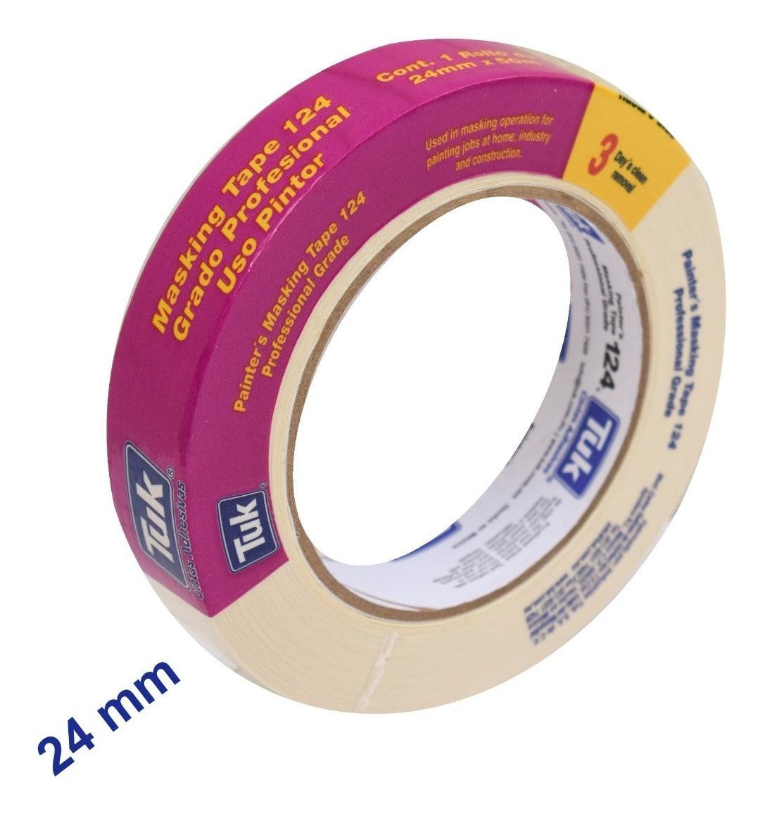 Pack 5 Cintas Masking Tape (surtidas) - Tuk 124 Profesional