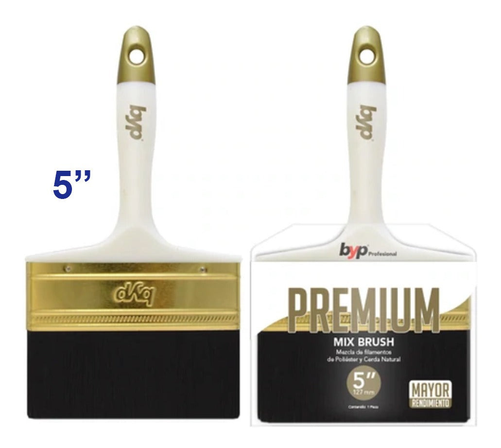 Brocha Premium 5'' - Byp (poliester Y Cerda Natural) 1 Pza