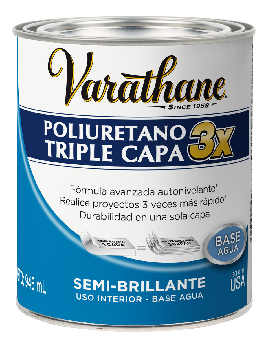 Varathane - Poliuretano Triple Capa 3x (base Agua) 946 Ml