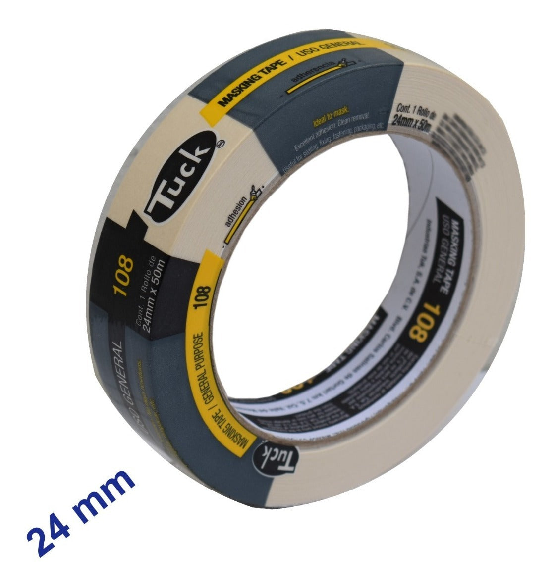 Cinta Masking Tape 24mm- Tuck 108 (50 M) - Uso General