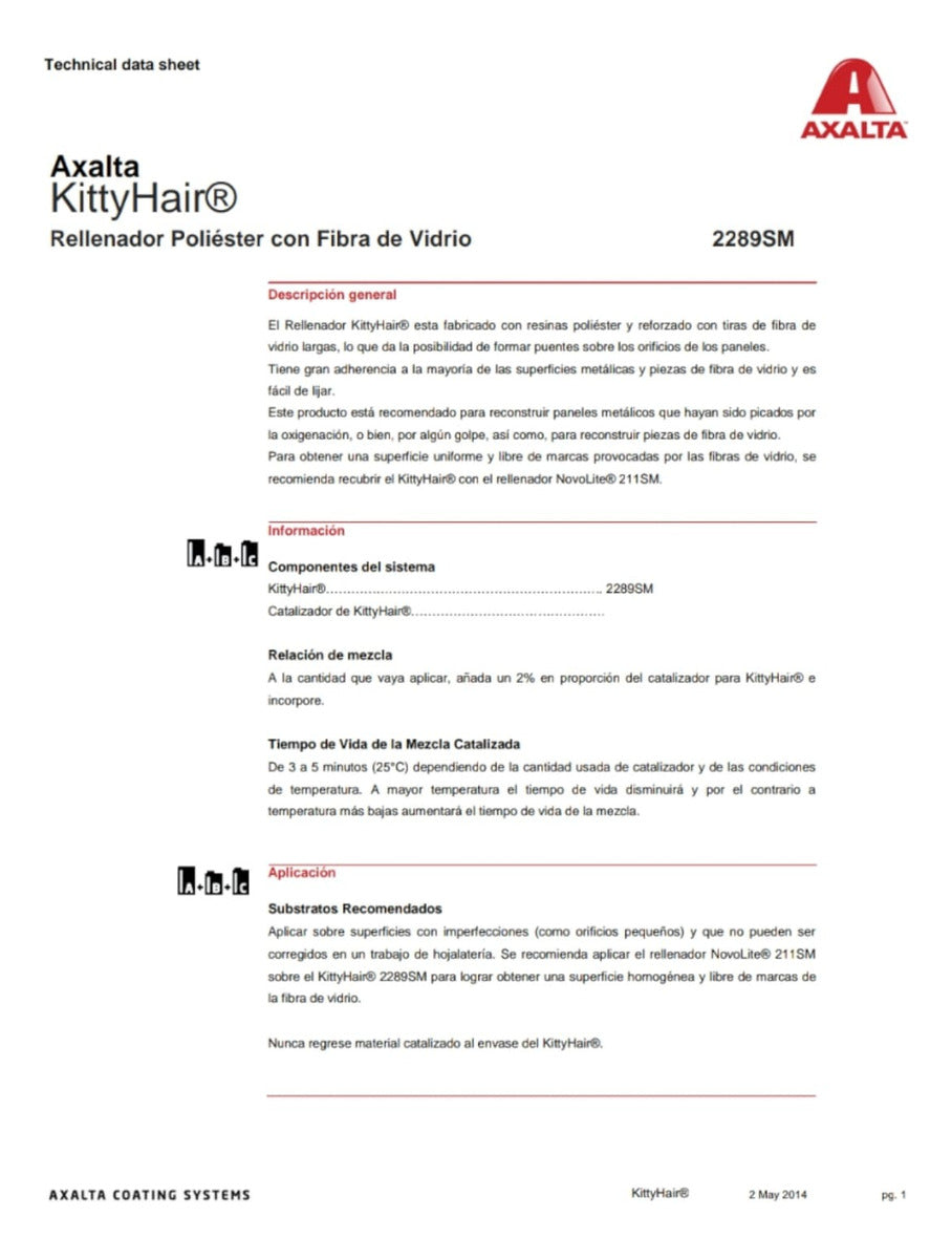 Kit Kitty Hair Rellenador Poliéster + Catalizador - Axalta